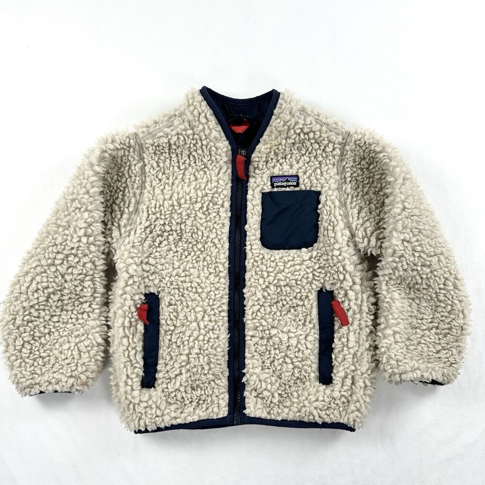 Patagonia Kids Retro-X Fleece Jacket Size 4 Full Zip Teddy Gorpcore